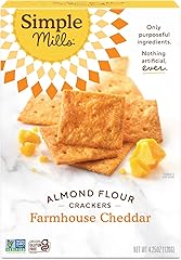 Simple Mills Almond Flour Crackers, Farmhouse Cheddar - Gluten Free, Healthy Snacks, Plant Based, 4.25 Ounce (Pack of 1)