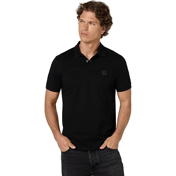 Amazon Playera Guess Hombre Negra Camisa Polo Guess Pique Logo