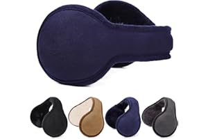 LiuSuper Men's Wider Winter Earmuffs Big Cover 4.72 Inch Ear Warmers, Suede Fabric