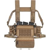 ACE TAC S.O.P. Tactical Chest Rig with 5.56/7.62 &amp; Pistol Magazine Pouch Holders, Wing &amp; Molle Dangler Pouches