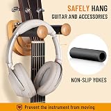 CAHAYA 2 Pack Guitar Wall Mount Hanger Smiling U Shape Adjustable Width CY0297 view 5