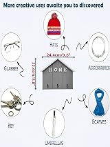 Echehi Decorative Key Holder Wall Mount 3 Ways Install Grey Home Shape view 5