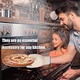 YHQZ 2 Pcs Oven Gloves Heat Resistant Non Slip Fingered Grill Mitts 500F view 7