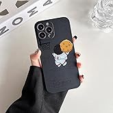 Yonds Queen Compatible with iPhone 17 Pro Cute Case, Cartoon Astronaut Space Planet Moon Design Stylish Bumper TPU Rubber Protective Anti-Slip Shockproof Case(Black Basket, iPhone 17 Pro)