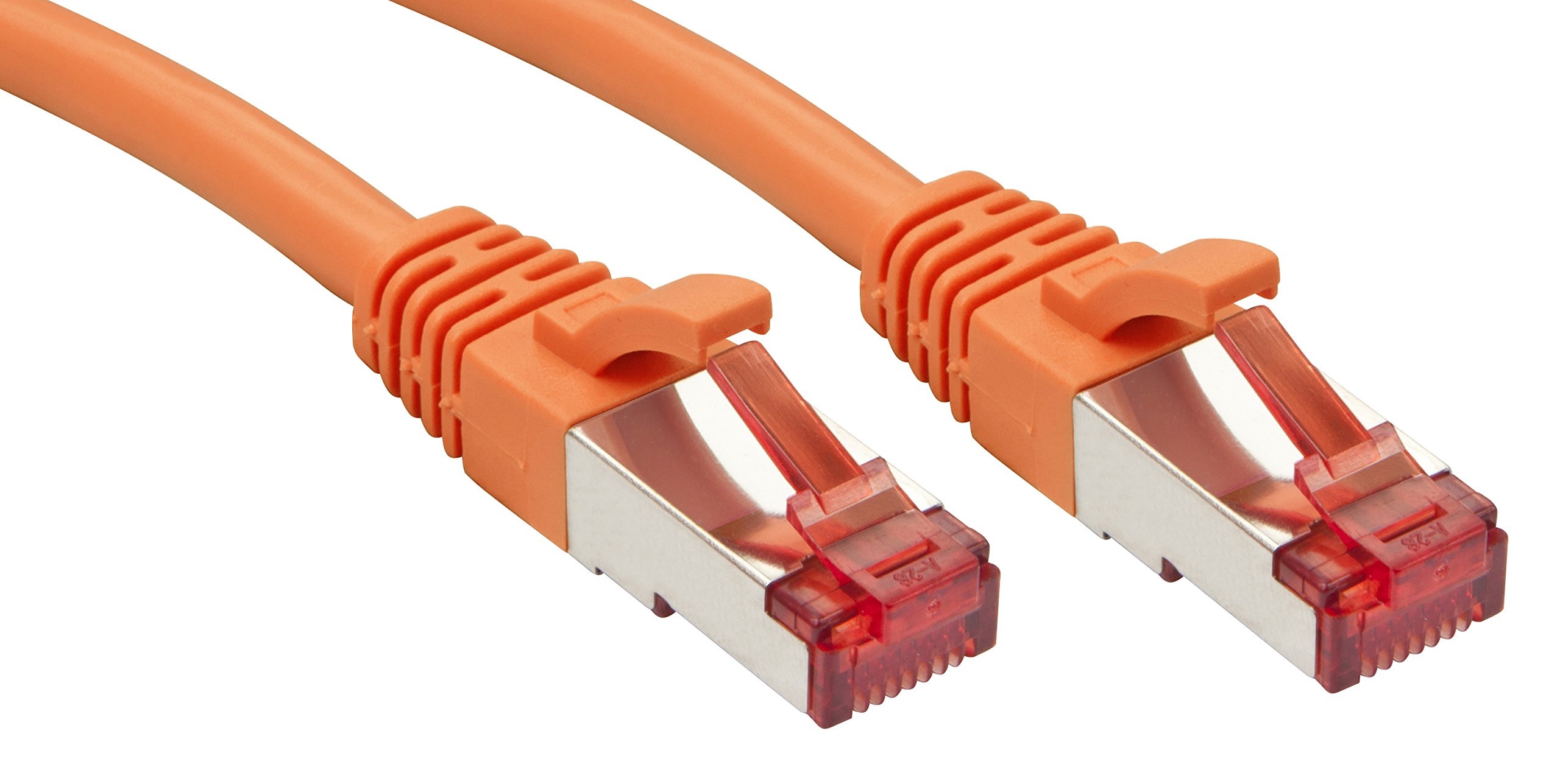 LINDY 47809 RJ45 Network Cable Patch Cable CAT 6 S/FTP 2.00 m Orange with Latch Protection Pack of 1