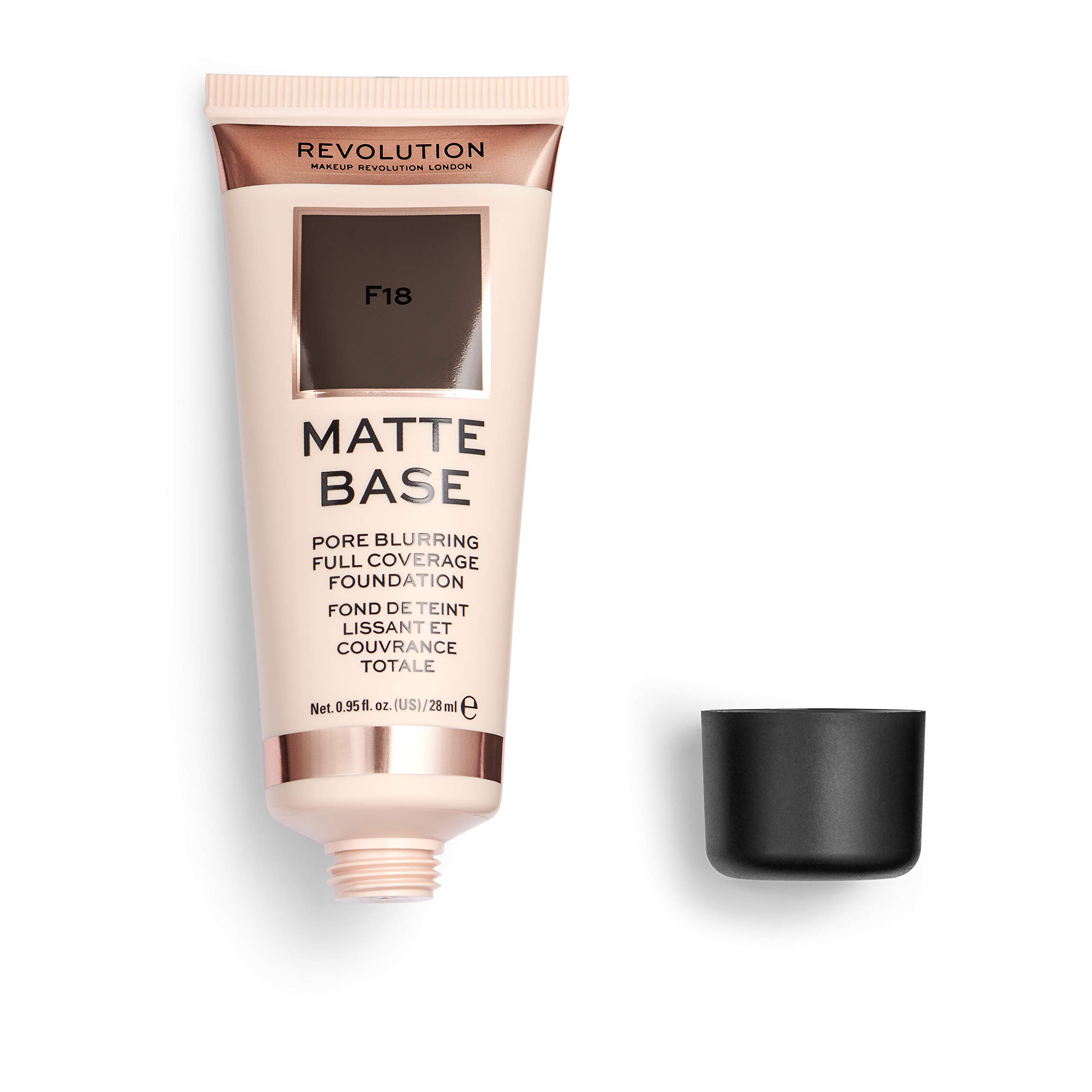 Revolution Beauty London, Matte Base, Foundation, F18, 28ml
