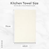 Encasa XO Kitchen Dish Towels Set 4 Cotton Towels Waffle Weave 70x45 cm view 6