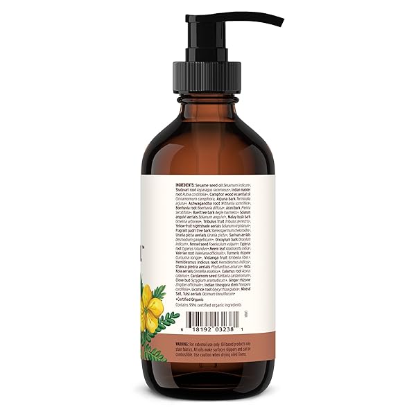 BANYAN BOTANICALS ORGANIC MAHANARAYAN OIL – DEEPLY PENETRATING MUSCLE & JOINT RECOVERY OIL – WARMING AYURVEDIC MASSAGE OIL FOR ACTIVE MOBILITY & TISSUE RESILIENCE – 8 OZ – USDA ORGANIC