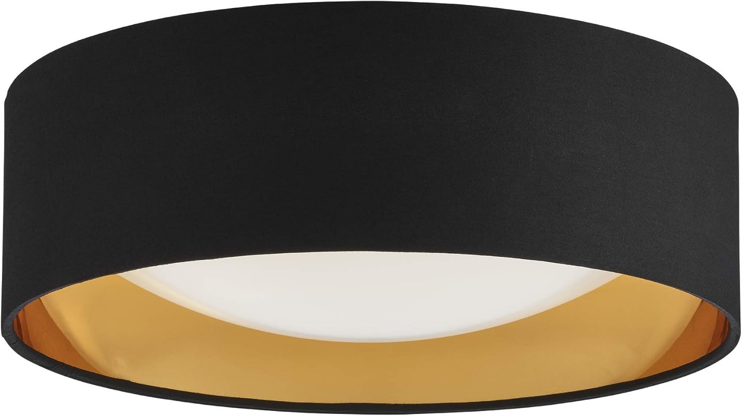 Black and Gold Fully Integrated Led Ceiling Flush Round Light