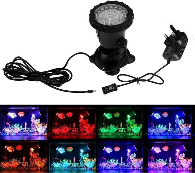 Pond Lights Underwater, KYTech IP68 Waterproof Underwater Spotlights LED Lighting Garden Pond