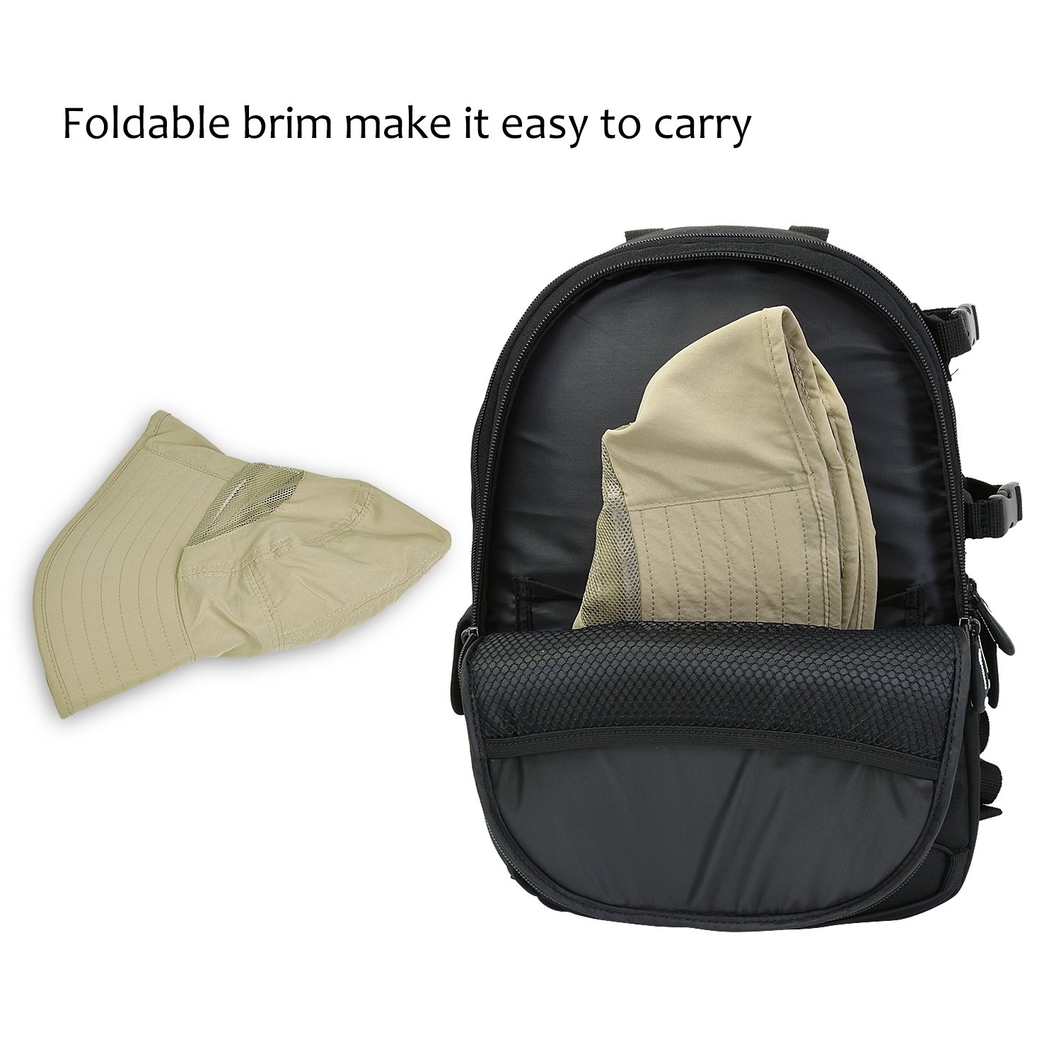 Terra Unisex Sun Hat With Neck Flap/Wide Brim/Adjustable Strap Fishing Camping Cap