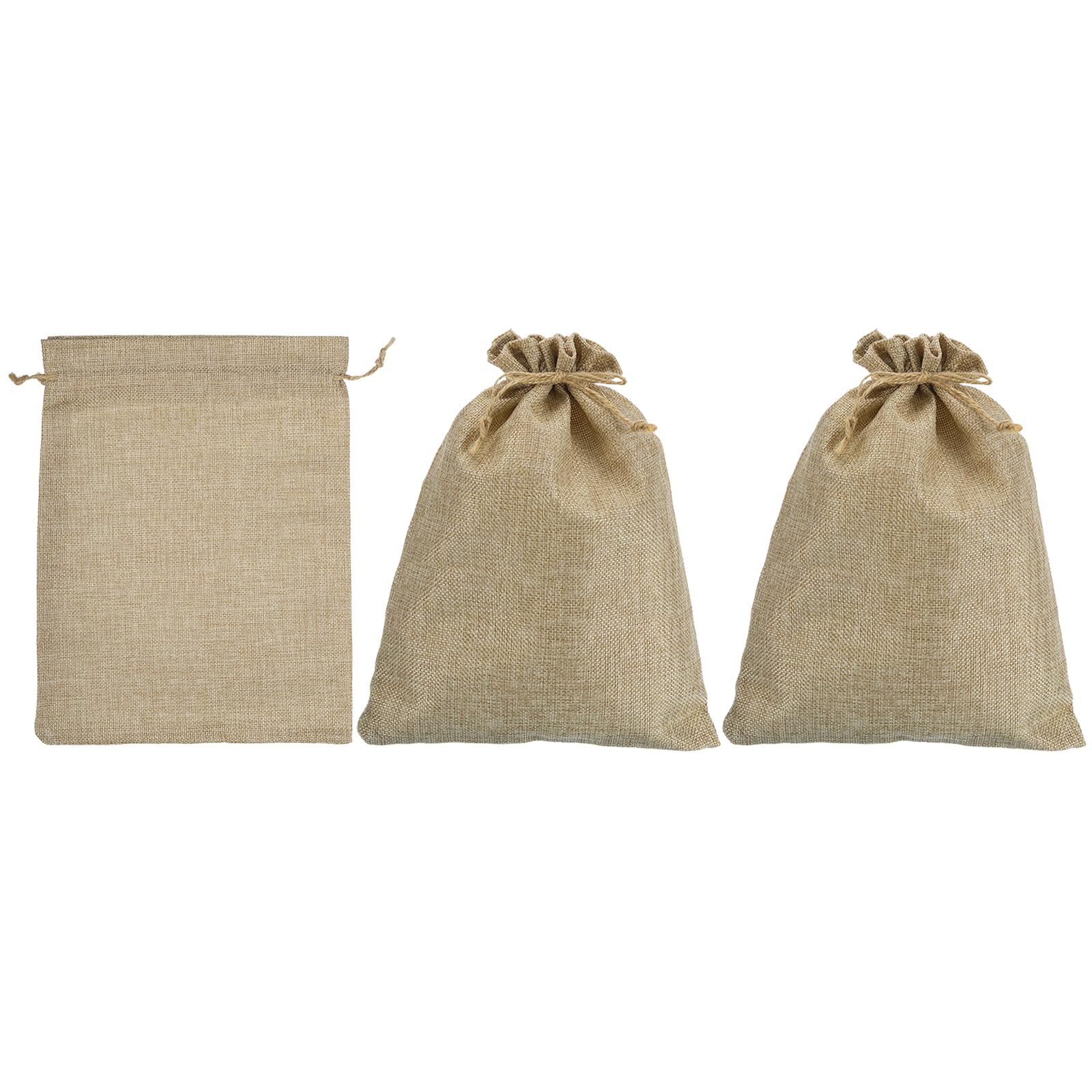 PATIKIL 16"x12" Coin Money Sacks Bag, 3 Pack Bank Deposit Change Transit Bags Cash Bag with Drawstring Currency Bags Gift Bag Style 3, Beige