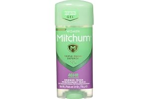 Mitchum Women's Deodorant, Antiperspirant Stick, Triple Odor Defense Gel, 48 Hr Protection, Shower Fresh, 96g