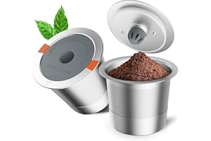 RETHONE Reusable K Cups and Coffee Pods for Keurig 1.0 & 2.0 Coffee Maker Stainless Steel Coffee Filter(2 pack)