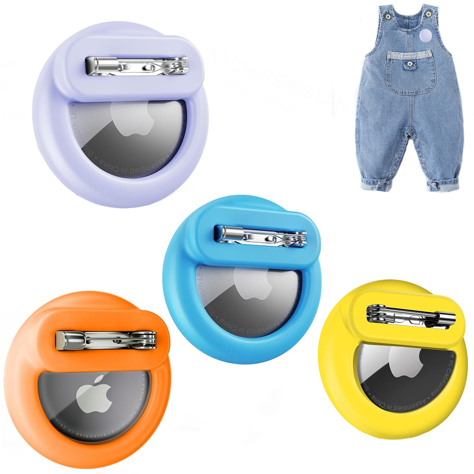 Dingfeiyu Case Hidden for Airtag, Holder Protective Cover for Apple AirTag, Wearable GPS Tracker Cases for Child, Elderly, Pets Collar, Clothes, Backpacks