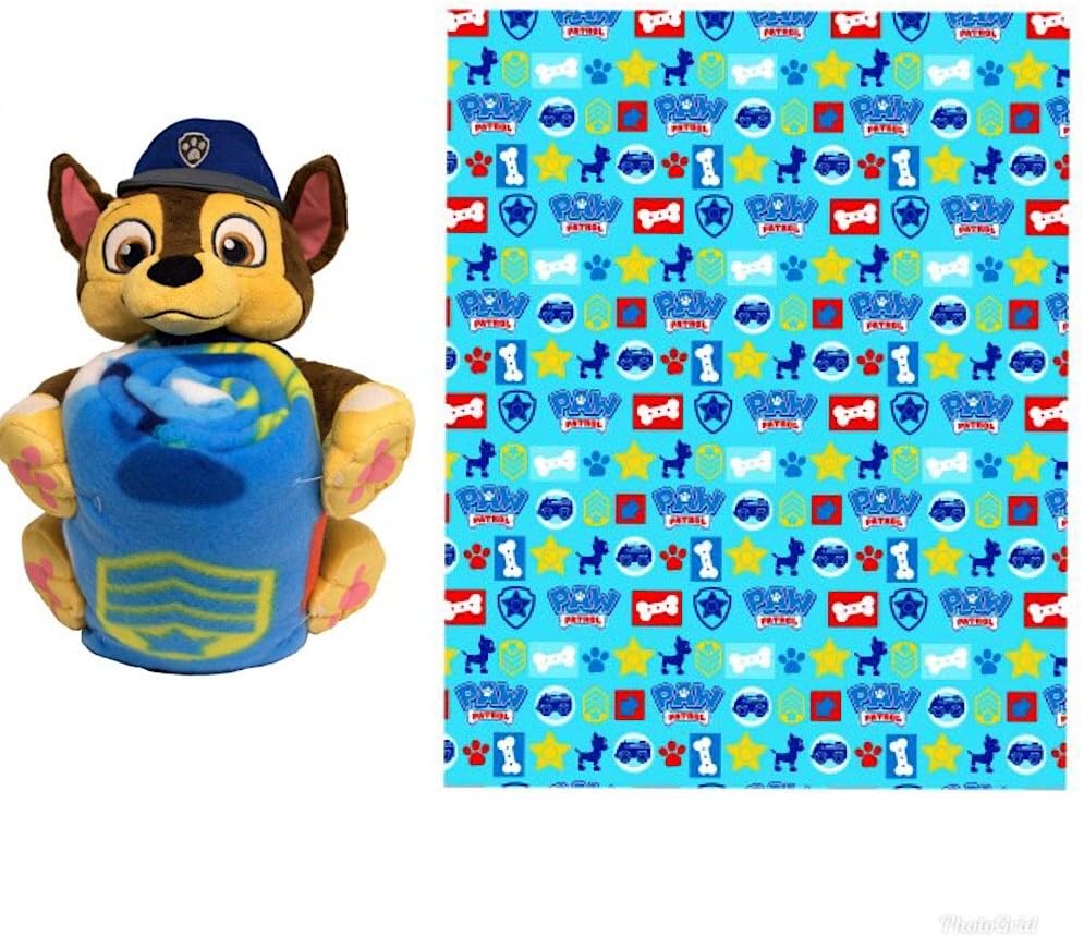 Nickelodeon Paw Patrol Chase Character Pillow with Throw Blanket