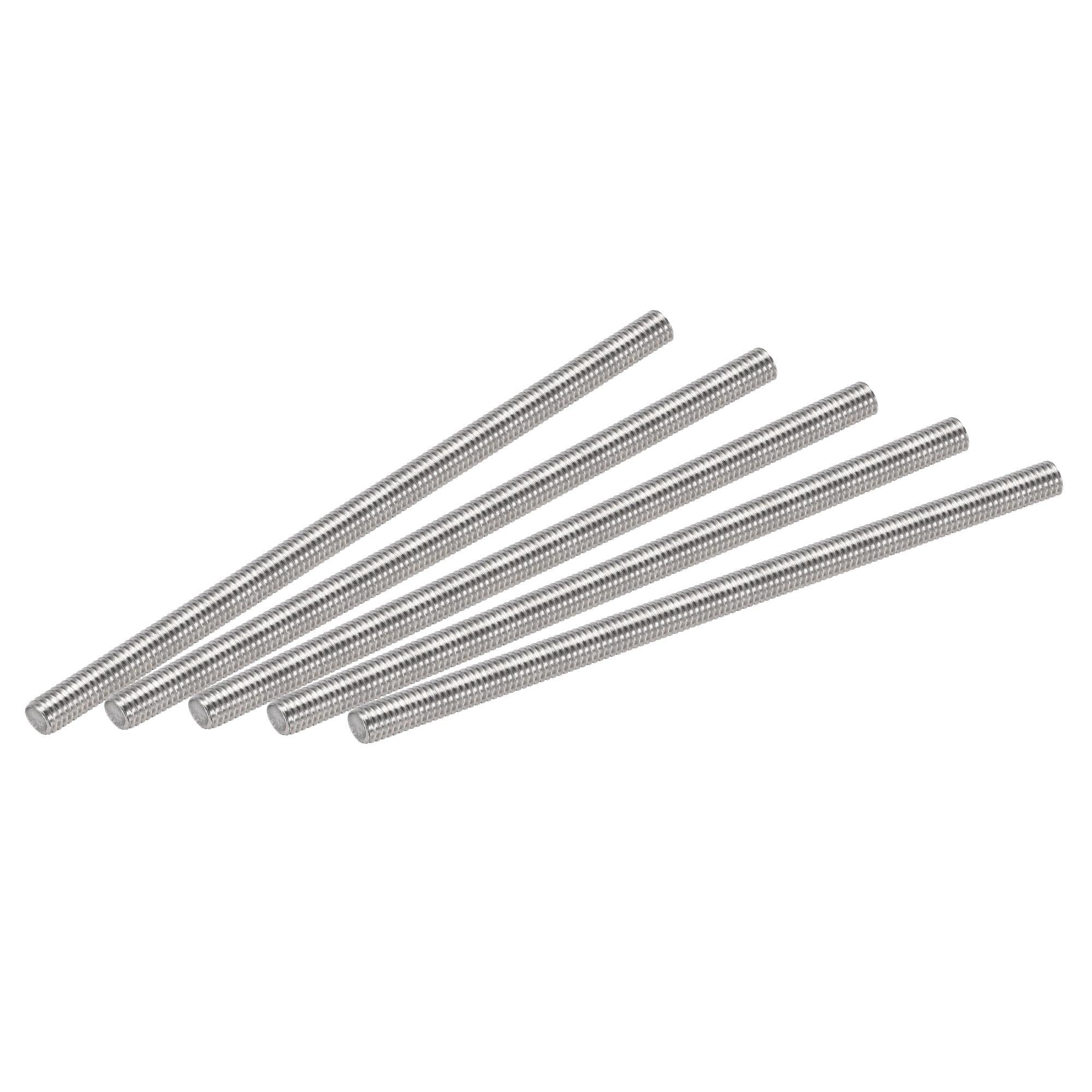sourcing map 15Pcs M6 x 120mm Fully Threaded Rod 304 Stainless Steel Right Hand Threads,M6-1.0 Thread Pitch