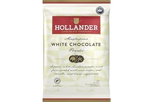 HOLLANDER CHOCOLATE Hollander Masterpiece White Chocolate Powder | 2.5lb Bag | Sweet & Creamy Real White Chocolate |Beverage, Specialty Coffee Drinks, Baking & Desserts | Clean Label & Gourmet Ingredients | GMO Free, Rainforest Alliance Certified, Clean Label