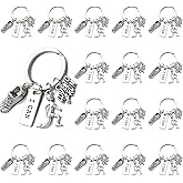 PHAETON 20PCS Runner Key Chain Running Lovers Keychain Motivational Gifts for Runners Marathon Key Chains Track Gifts Lover to Run Keychains