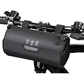 WOTOW Bike Handlebar Bag Waterproof - Bicycle Handlebar Roll Bag with Large Reflective Area, Bike Front Pouch with Waterproof Zipper Shoulder Strap Removable Straps for Cycling (Cylinder, 2.4L)