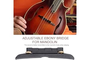 Diydeg Easy to Use Mandolin Parts, Adjustable Mandolin Bridge, for Musician Mandolin Black