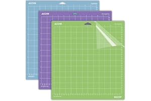 AOOIIN Cutting Mat for Cricut Explore One/Air/Air 2/3/4/Maker/Maker 3/Maker 4, 3 Packs Cut Mats Replacement Accessories for Cricut, Variety