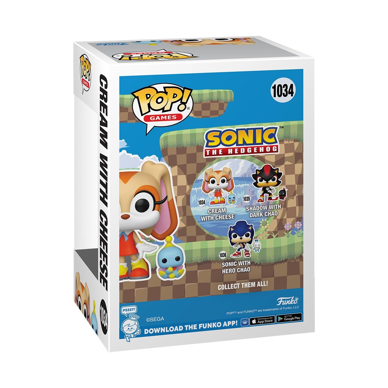 Funko POP & Buddy: Sonic - Cream with Cheese - Sonic The Hedgehog - Collectable Vinyl Figure - Gift Idea - Official Merchandise - for Kids & Adults - Video Games Fans - Model Figure for Collectors