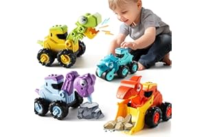 Wdebay 4 PCS Inertia Animal Car Toys for 1 Year Old Boy and Girl|Toddler Toys Age 1-2|1 Year Old Boy Gifts for 1st Birthday and Baby 12-18 Months
