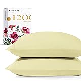 Carressa Linen 1200 TC Beige King Pillowcase Set of