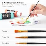 Shuttle Art 25 Colors Acrylic Paint Set 60ml with 3 Brushes & Palette view 9