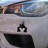 Hatcherabilia 6pk Fairytale Castle Mouse Face Vinyl Decal Sticker Black 10x7.5cm view 6