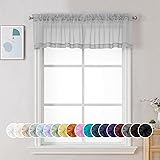Chyhomenyc Sheer Light Grey Valances for Windows 2