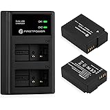 FirstPower DMW-BLC12 Battery and Dual USB Charger for Panasonic Lumix DMC-G7, DMC-G85, DMC-G95, DMC-FZ1000, DC-FZ1000 II, DMC