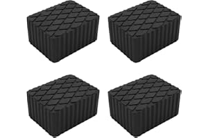 4 Pack Solid Rubber Auto Lift Pads 6.3" x 4.7" x 3" Anti-Skid Lift Block Spacer Pad，for Car Lifts, Jacks and Racks 3000lbs Lo