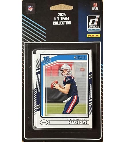 Drake Maye Cards (3) Assorted Football Card Gift Pack - New England Patriots