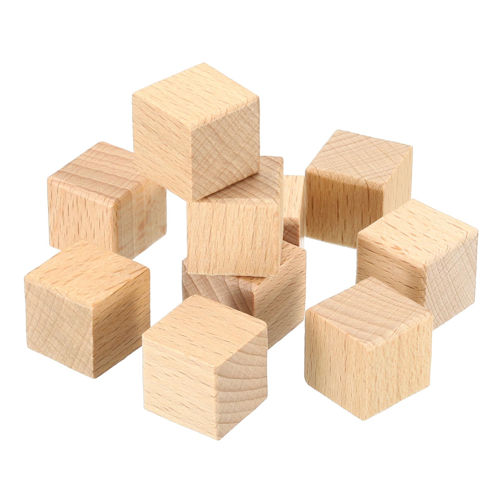 PATIKIL 20x20mm Blank Wood Rubber Stamp Mounts, 20 Pack Wooden Rubber Stamp Handle Hard Wooden Blocks for Stamp Making DIY Crafting Style 1, Brown
