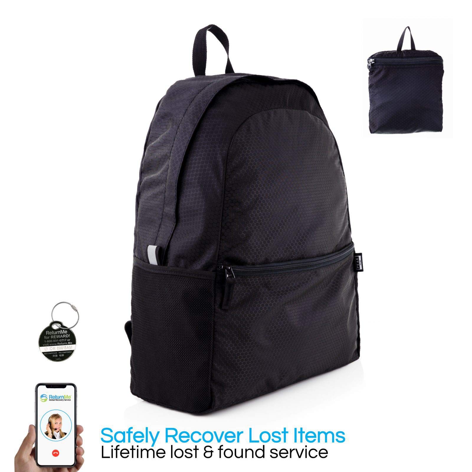Peak-Gear-Foldable-Backpack-Compact-Packable-Day-Pack-Includes-Lifetime-Lost-Found-ID