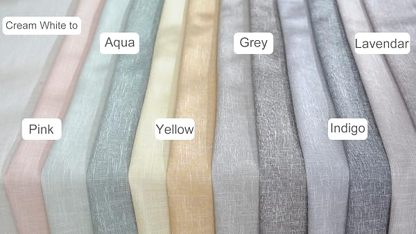 VISION HOME GREY OMBRE WINDOW CURTAINS LINEN TEXTURE GRADIENT LIGHT FILTERING SEMI SHEER CURTAINS 84 INCH LENGTH FOR LIVING ROOM BEDROOM ROD POCKET,CREAM WHITE TO GRAY,50″ WX84 L EACH,2 PANELS