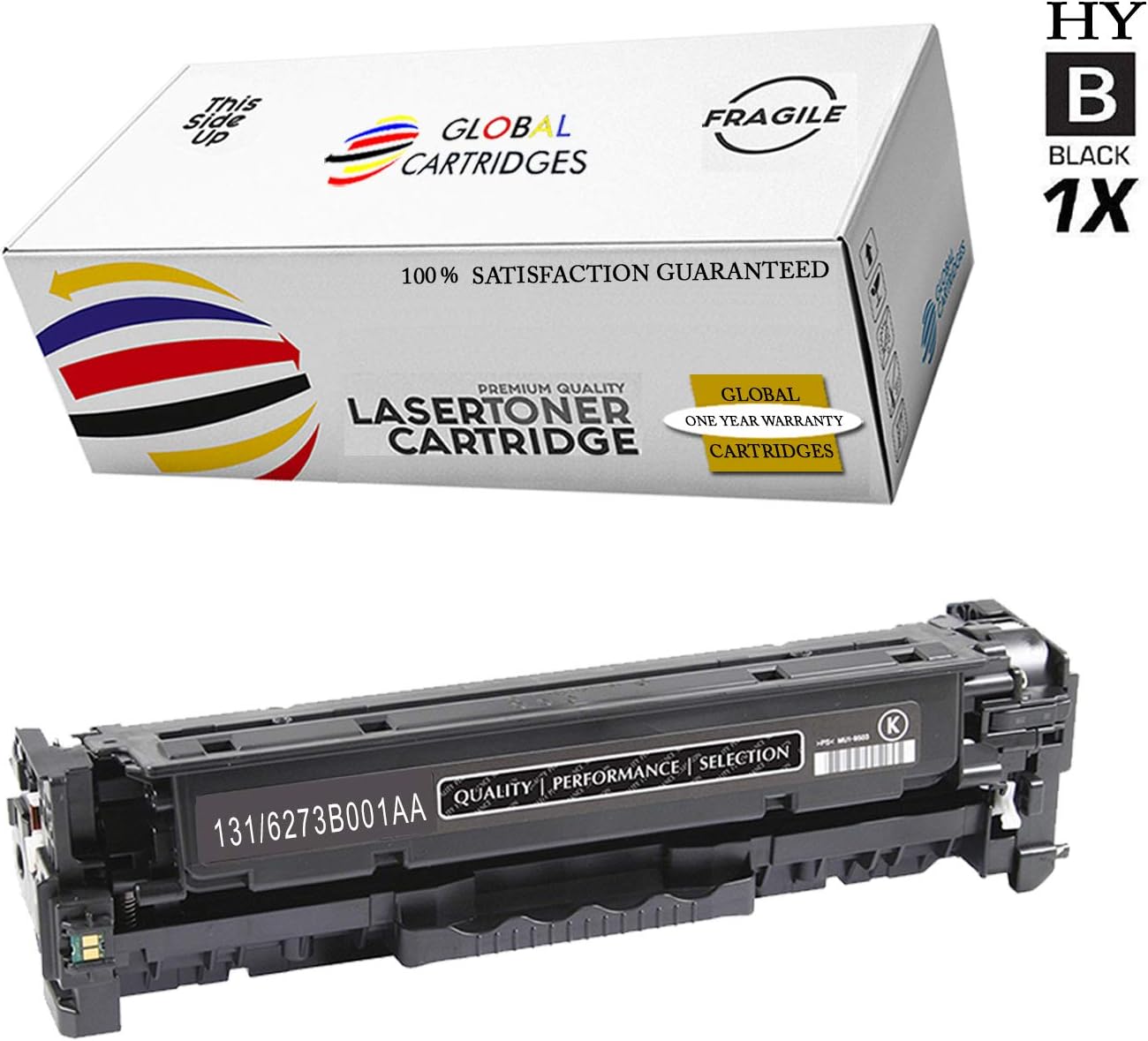 Global Cartridges Compatible Toner Cartridge Replacement for Hp 131A / Hp 131X Black CF210A