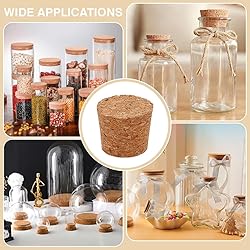 BENECREAT 24 Pcs Light Brown/Tan Cork Bottle