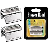 2 PACKS 52S Series 5 Electric Shaver Replacement Head for Men Razor Shaving Blades Compatible with 52S Replacement Electric Shaver Heads Braun Series 5: 5090/5190cc, 5040/5140s, 5030s, 5147s, 5145s