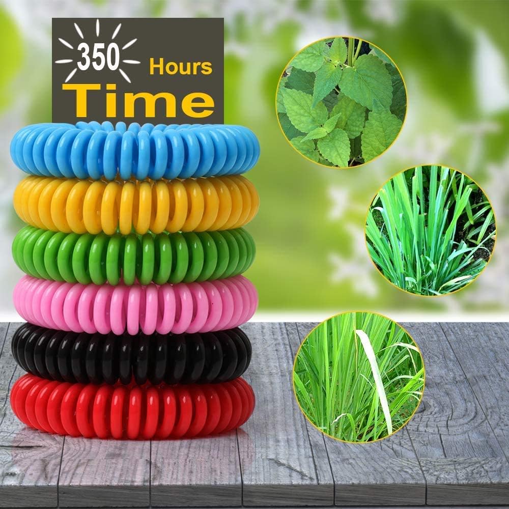 Mosquito Repellent Bracelets (12 Pack Individually Wrapped) Natural and Waterproof Wrist Bands for Adults, Kids, Pets, DEET Free, Safe for Travel Protection.: Health & Personal Care