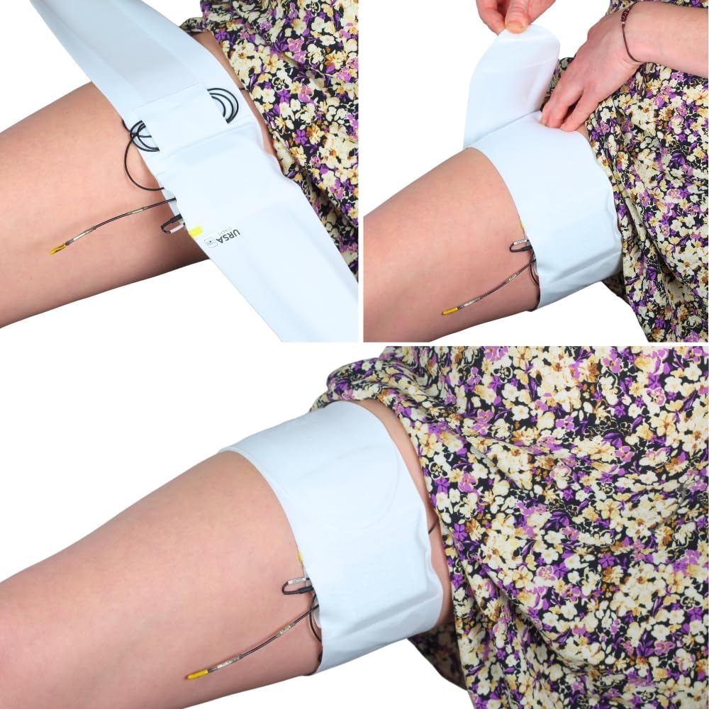 URSA Thigh Straps: Low-Profile, Soft, Stretchy & Breathable Transmitter Straps for Location Sound, Theatre, Wedding Shoots & More (White, Vertical) — image 1