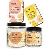 PYM Oxytocin Bundle | Chews + Magnesium Powder + Vitamin B Complete | All-Natural Mood, Sleep &amp; Stress Support Supplement | Non-GMO, No Added Sugar, Natural, Vegan, Gluten-Free
