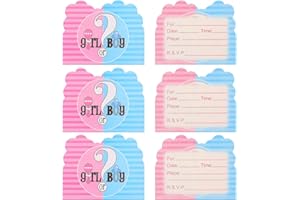 Milisten Gender Reveal Shower Invitation Cards 32Pcs Party Invitations for Celebration and Gathering