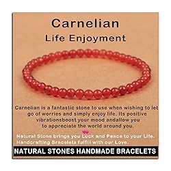 AD Beads Handmade Gemstone Stretch Elastic Bracelet