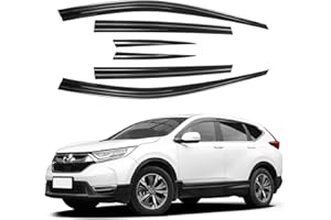 ACLONG Black Rain Guards Fit for Honda CR-V (CRV 2017 2018 2019 2020 2021 2022 Tape-On Side Shatterproof Window Visor, Window Deflectors, Vent Deflectors Rain Visors, 6-Piece Set
