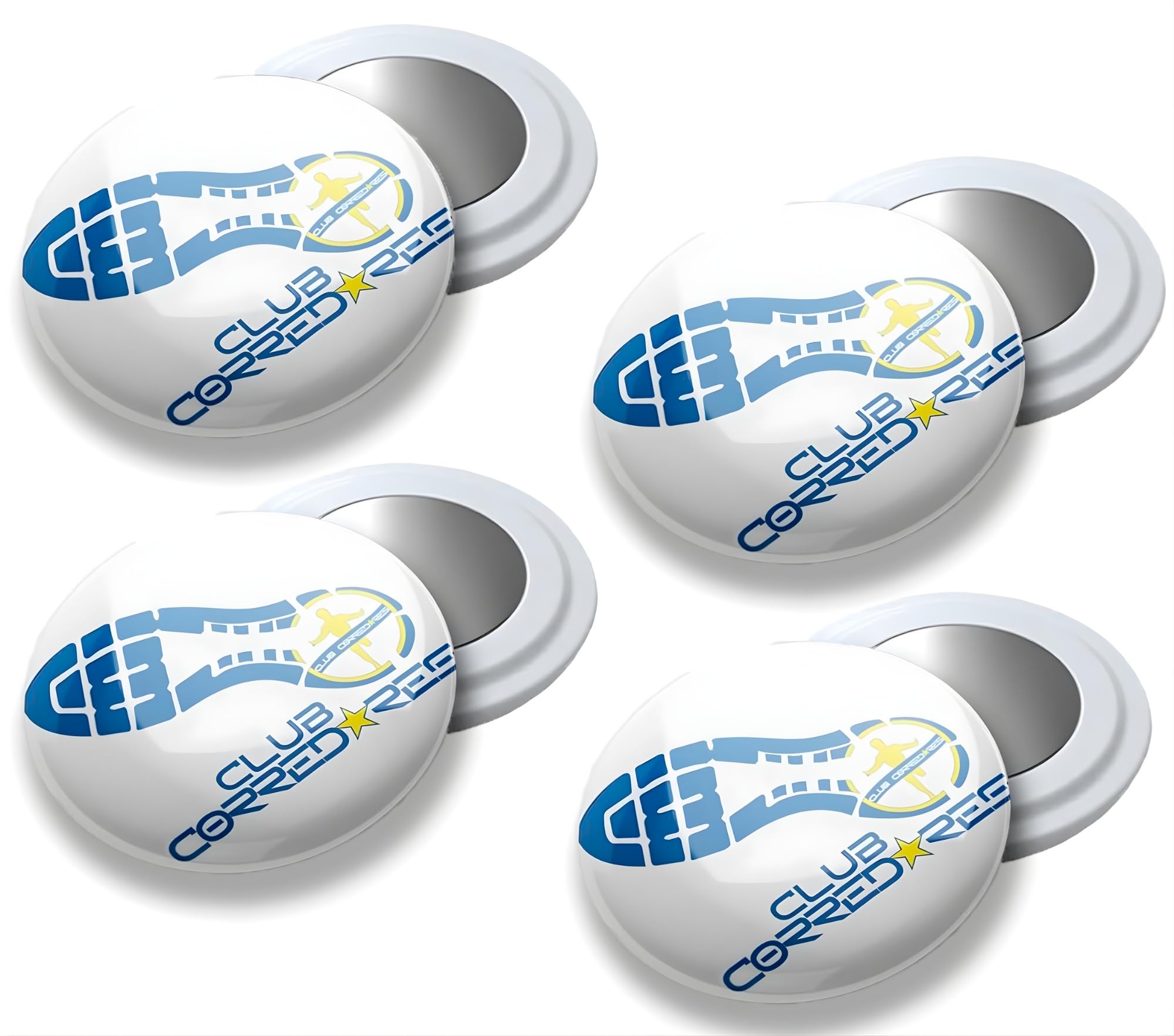 4 Pcs Magnetic Running Bib Clips - Strong Race Number Magnets for Precise and Stable Placement on Technical Clothing, Lightweight Comfort for Marathon, Trail and Triathlon Runners (Club Runners)