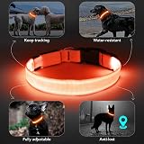 KOSKILL Light Up Dog Collar USB Rechargeable Waterproof Orange M view 6