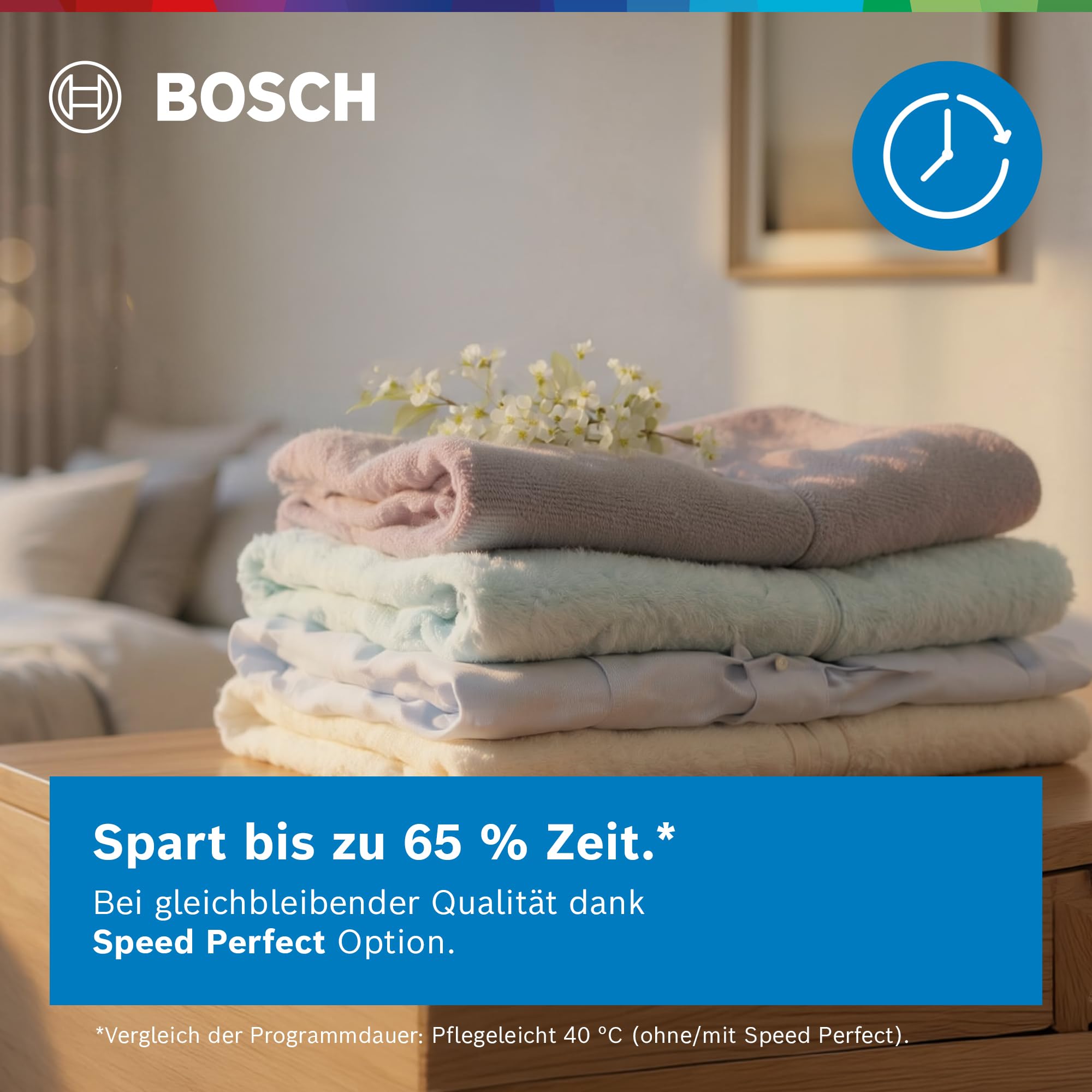 Bosch WUU28T42 Serie 6 Waschmaschine 9 kg, Unterbaufähig, 1400 UpM, Maximale Energie- und Wasserersparnis, Speed Perfect, Extraprogramme für Sport, Dunkles und Babykleidung, Nachlegefunktion 5